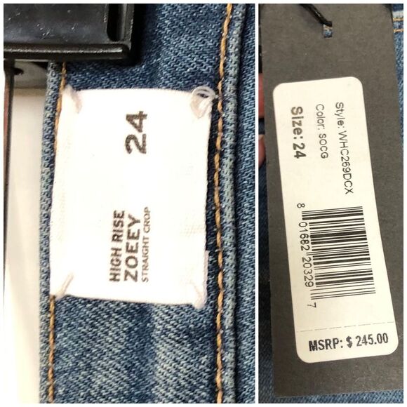 HUDSON - 🎉HP🎉 NWT L Sz 24 - Zoeey Straight-Leg Double Step Cropped/Social Grace - Picture 15 of 16